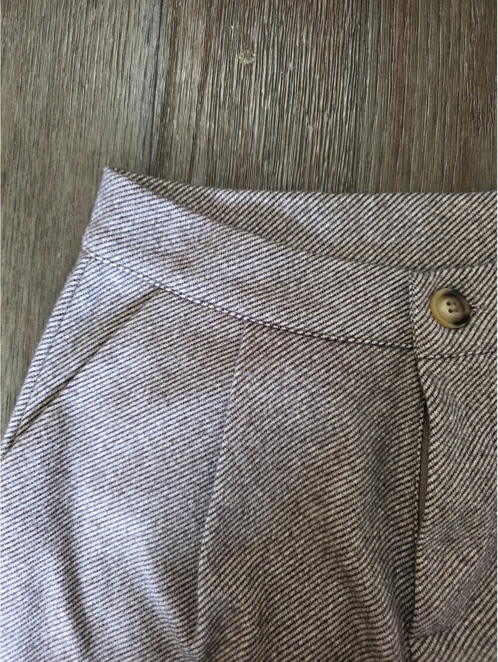 Dazy Women's Medium Brown High-Waisted Work Wide Leg Pants
